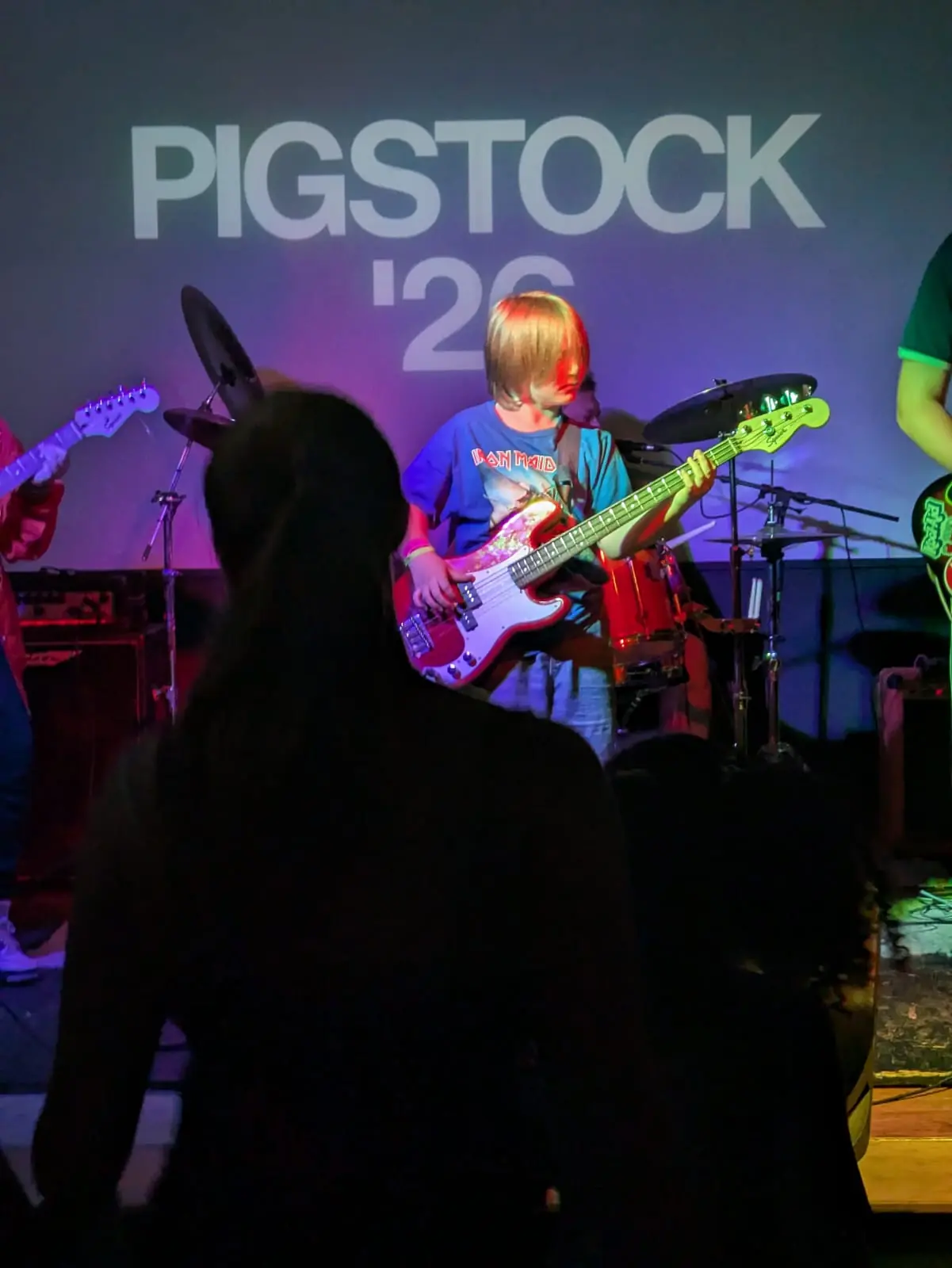 Wilf playing bass with Digital Deckhands