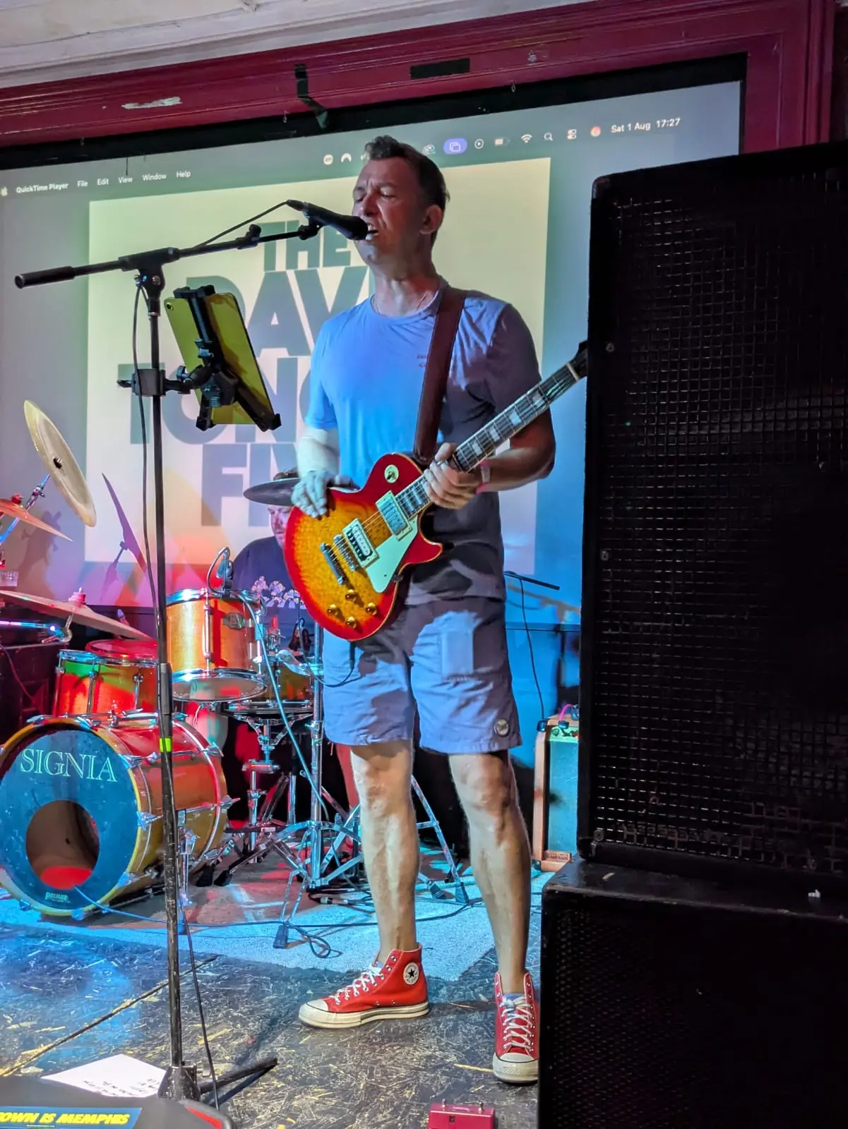 Rory singing with The Dave Tongue Five