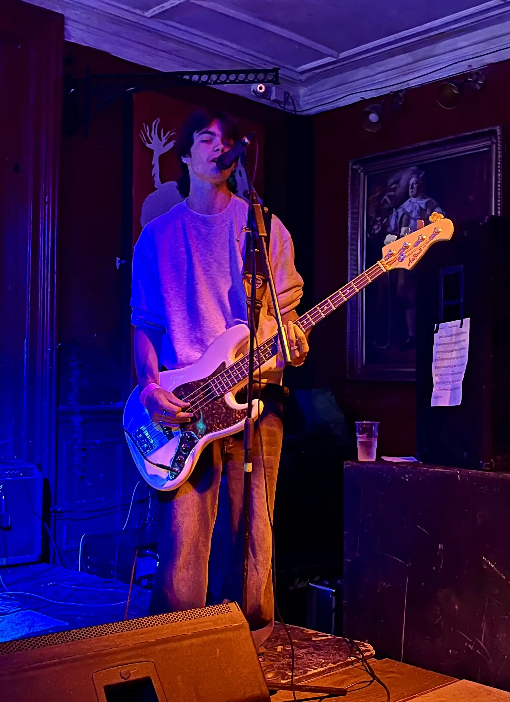 Marston, David in purple spotlight